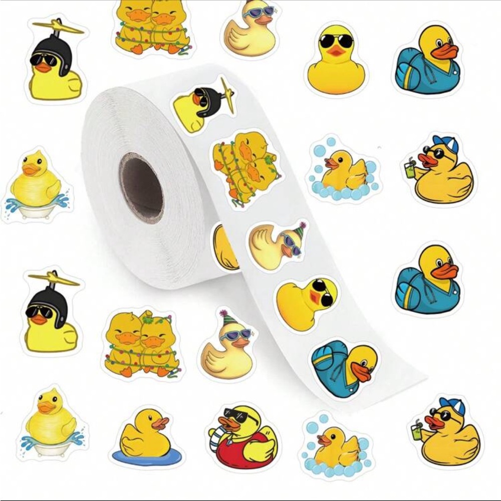 Cute Duck Sticker (500 Roll)